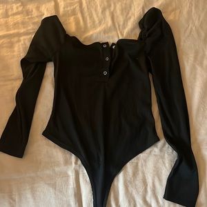 Puff sleeve body suit